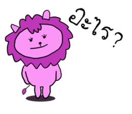 Pink Lion sticker #14776775