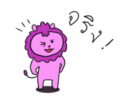 Pink Lion sticker #14776785