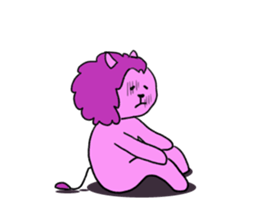 Pink Lion sticker #14776789
