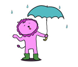 Pink Lion sticker #14776792