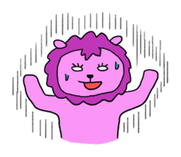 Pink Lion sticker #14776794