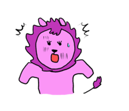 Pink Lion sticker #14776795