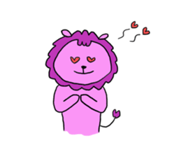 Pink Lion sticker #14776796