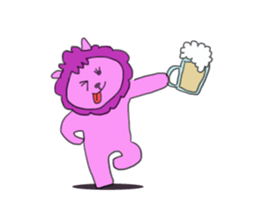 Pink Lion sticker #14776804