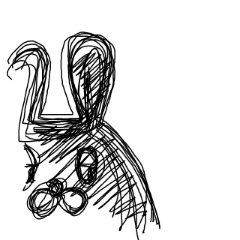 Dark impression rabbit