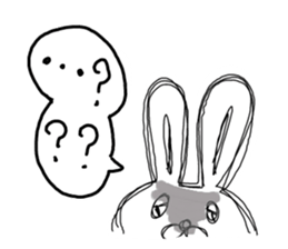 Dark impression rabbit sticker #14777105