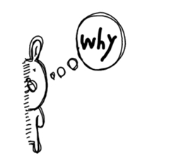 Dark impression rabbit sticker #14777106