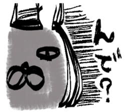 Dark impression rabbit sticker #14777108