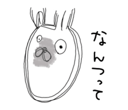 Dark impression rabbit sticker #14777112