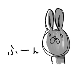 Dark impression rabbit sticker #14777113