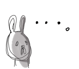 Dark impression rabbit sticker #14777120