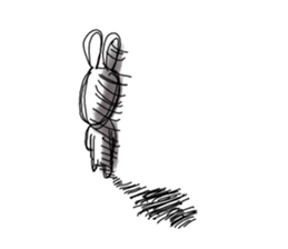 Dark impression rabbit sticker #14777121