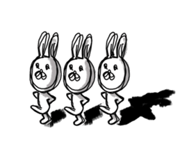 Dark impression rabbit sticker #14777127