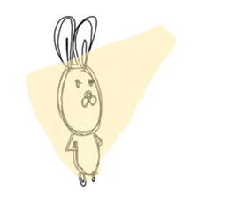 Dark impression rabbit sticker #14777131