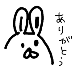 Dark impression rabbit sticker #14777132