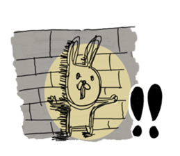 Dark impression rabbit sticker #14777134