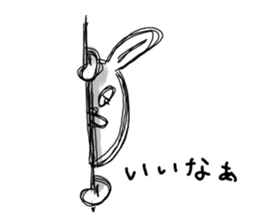 Dark impression rabbit sticker #14777138