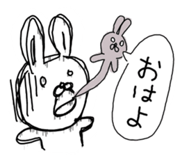 Dark impression rabbit sticker #14777141