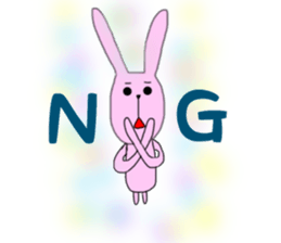everyday rabbit1 sticker #14778063
