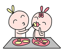 Bunny&Vava sweet couple sticker #14778338
