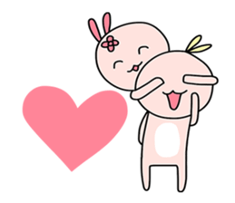 Bunny&Vava sweet couple sticker #14778347