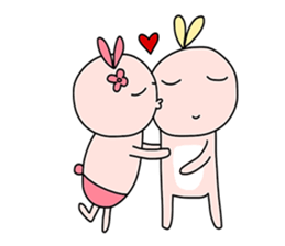 Bunny&Vava sweet couple sticker #14778367