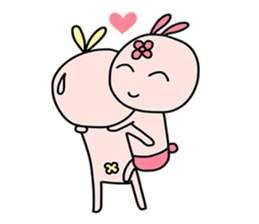 Bunny&Vava sweet couple sticker #14778372