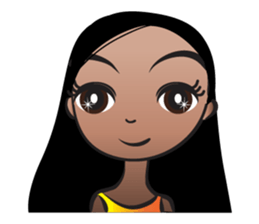 Straight hair Anne sticker #14778609