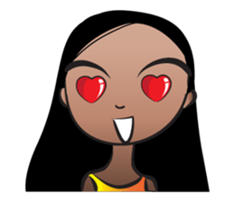 Straight hair Anne sticker #14778613