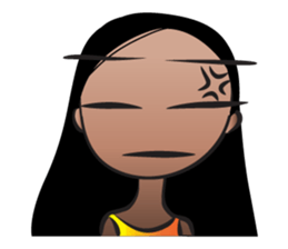 Straight hair Anne sticker #14778614