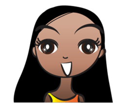 Straight hair Anne sticker #14778619