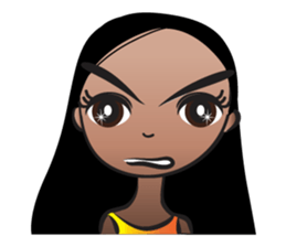 Straight hair Anne sticker #14778621