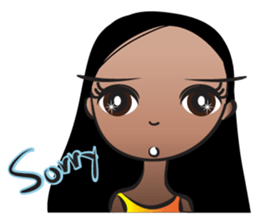 Straight hair Anne sticker #14778628