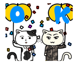 Cow and Bob of the moving cat sticker #14779920
