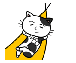 Cow and Bob of the moving cat sticker #14779927