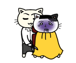 Cow and Bob of the moving cat sticker #14779936