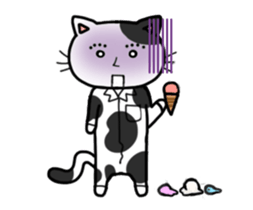 Cow and Bob of the moving cat sticker #14779937