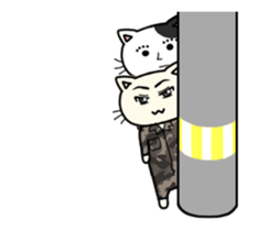 Cow and Bob of the moving cat sticker #14779938