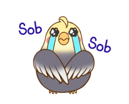 Chubby cockatiel sticker #14780280