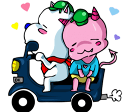 Romantic (?) Couple: The two of us sticker #14780663