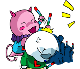 Romantic (?) Couple: The two of us sticker #14780666