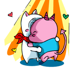 Romantic (?) Couple: The two of us sticker #14780667