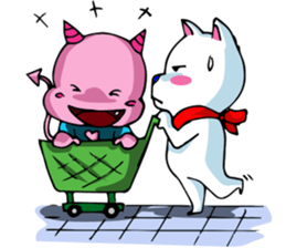 Romantic (?) Couple: The two of us sticker #14780669