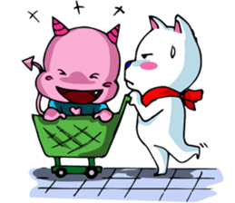 Romantic (?) Couple: The two of us sticker #14780669