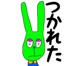 Colorful rabbit1 sticker #14781436
