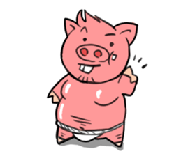 Pig gentleman sticker #14781734
