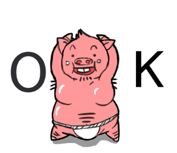 Pig gentleman sticker #14781735