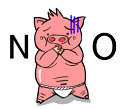 Pig gentleman sticker #14781736