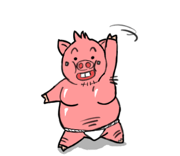 Pig gentleman sticker #14781737