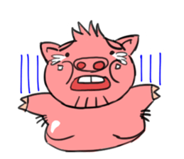 Pig gentleman sticker #14781739
